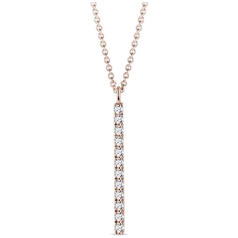 Halskette mit Diamantstab in Rosegold KLENOTA K0677014