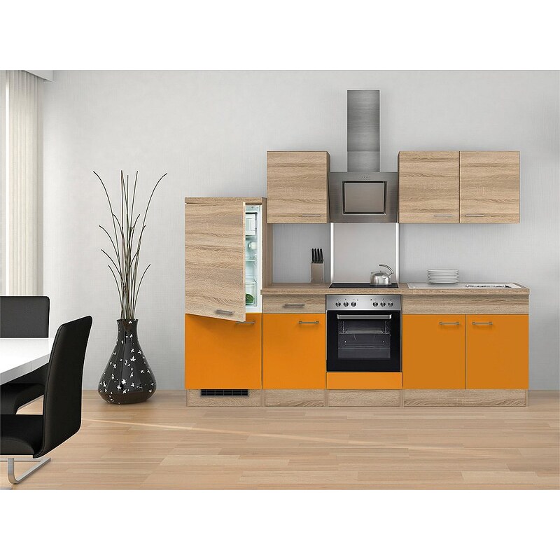 Küchenzeile mit E-Geräten »Rio«, Breite 270 cm,inkl. 2. Frontensatz gratis dazu