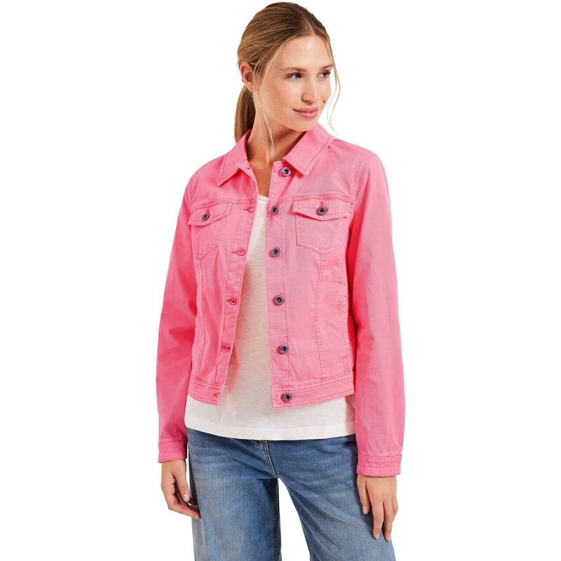CECIL Damen B211887 Jeansjacke, Soft neon pink, XL