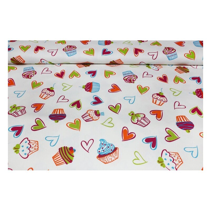 MADE IN ITALY Stoffe Baumwoll Muffins, h. 140 cm