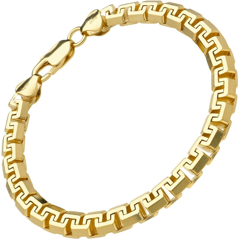 trendor Armband für Damen und Herren 925 Silber Vergoldet 15625-21, 21 cm