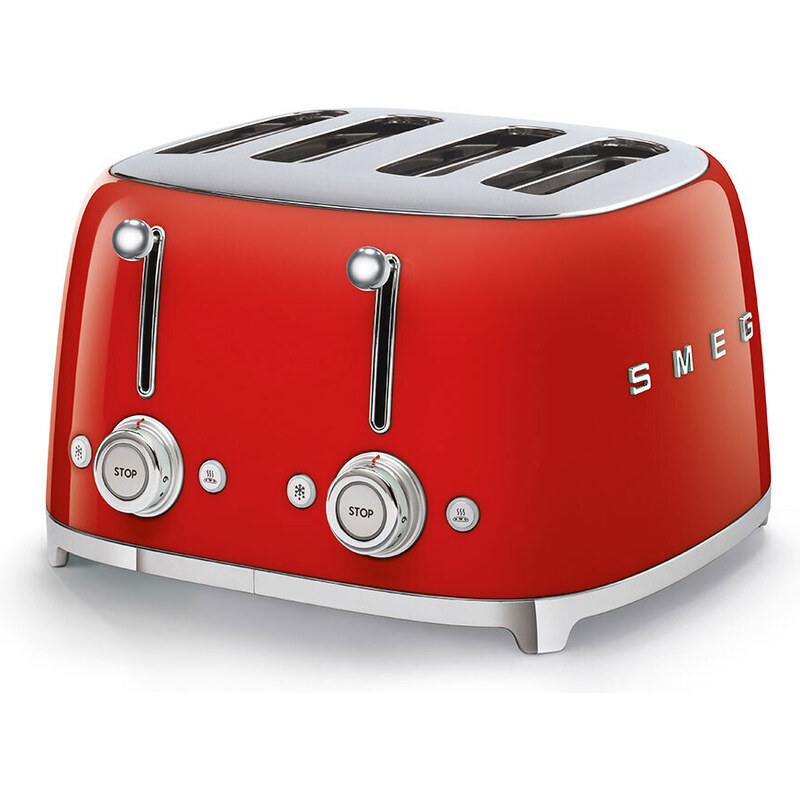 SMEG 50's Retro Style Toaster 4x4, rot, TSF03RDEU