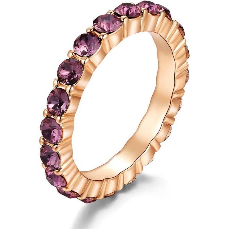 METROPOLITAN Rosévergold. Ring mit Swarovski Kristallen | Größe 56