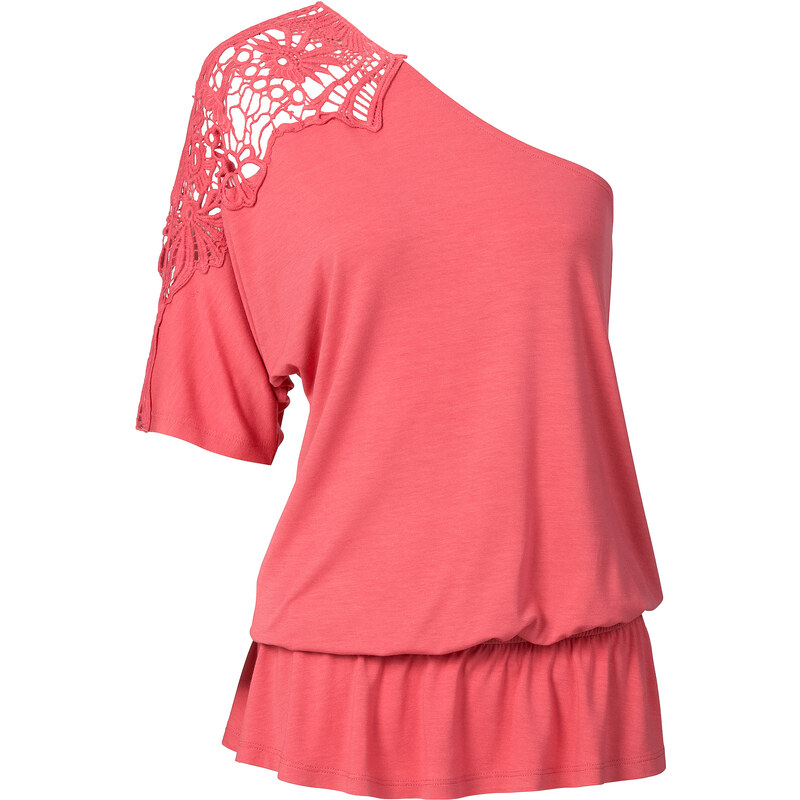 BODYFLIRT One-Shoulder-Shirt in pink für Damen von bonprix