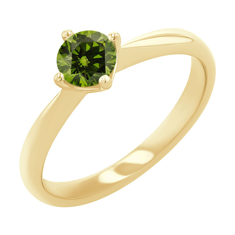 Eppi Verlobungsring mit grünem Diamant Mahiya