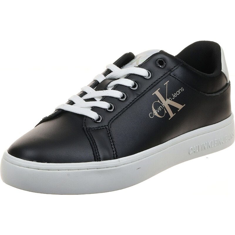 Calvin Klein Jeans Damen Cupsole Sneaker Classic Fluo Contrast Wn Schuhe, Schwarz (Black/Ancient White), 39