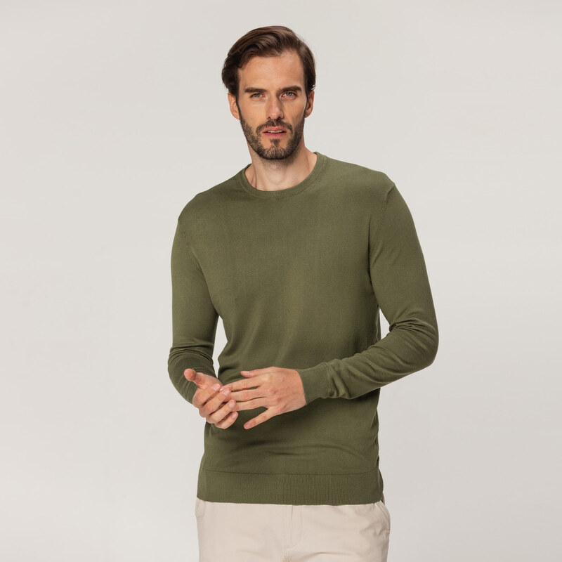 Männer olive-grün Pullover Willsoor