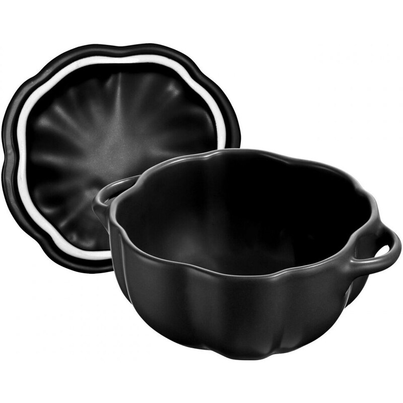 Staub Cocotte Keramik-Backform in Kürbisform 12 cm/0,5 l, schwarz, 40508-548