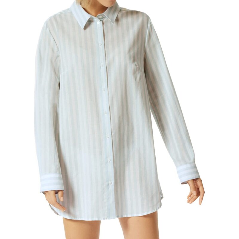 Schiesser Damen Sleepshirt, 80cm Nachthemd, hellblau, 38