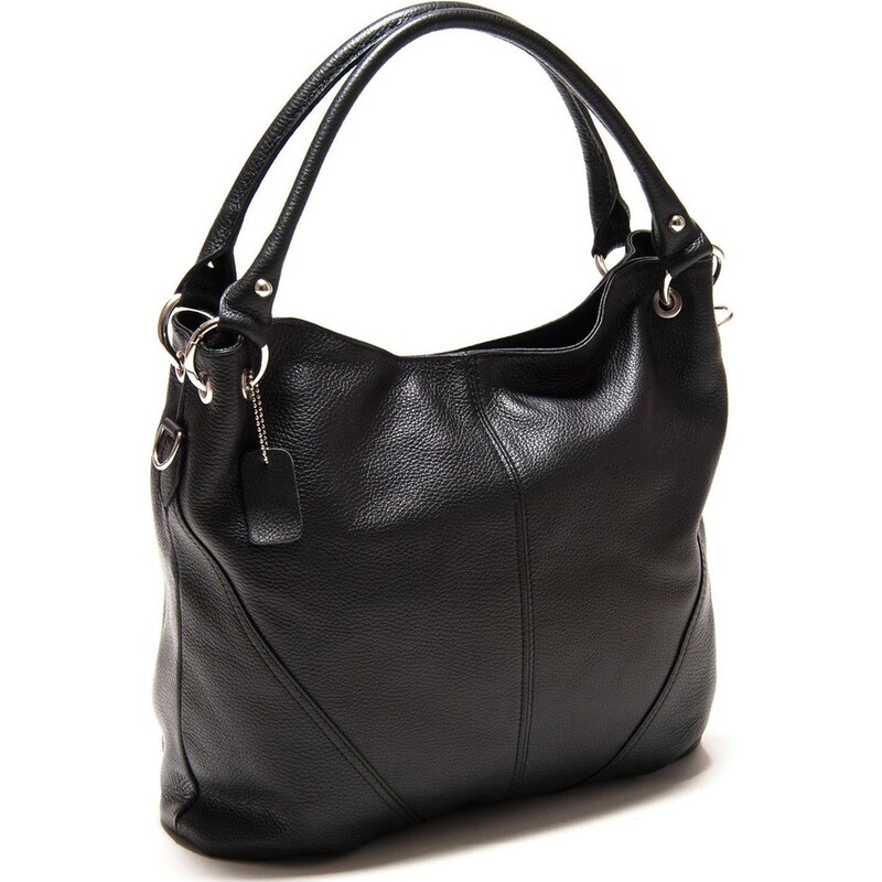 Roberta M Shopping Bag aus Leder - schwarz