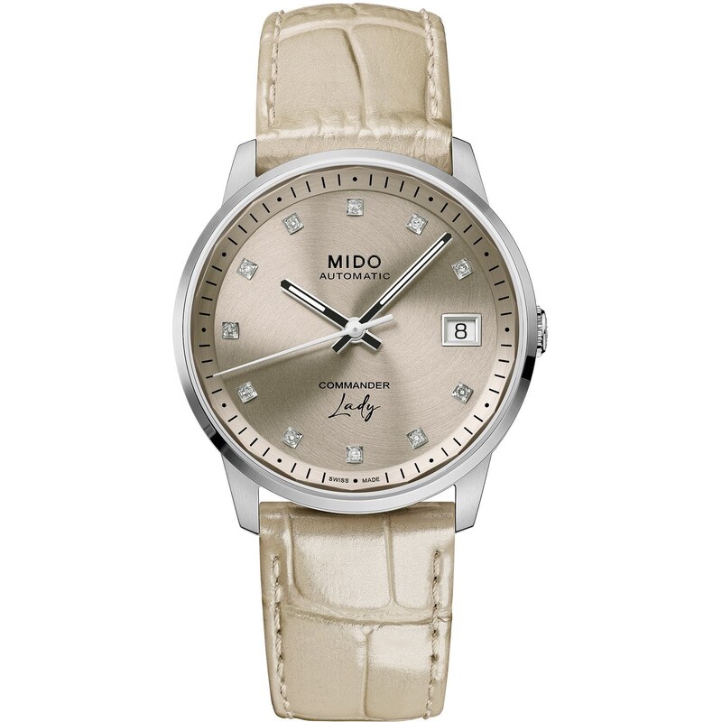 Mido Damen-Armbanduhr Automatik Commander Lady Beige M021.207.16.296.00
