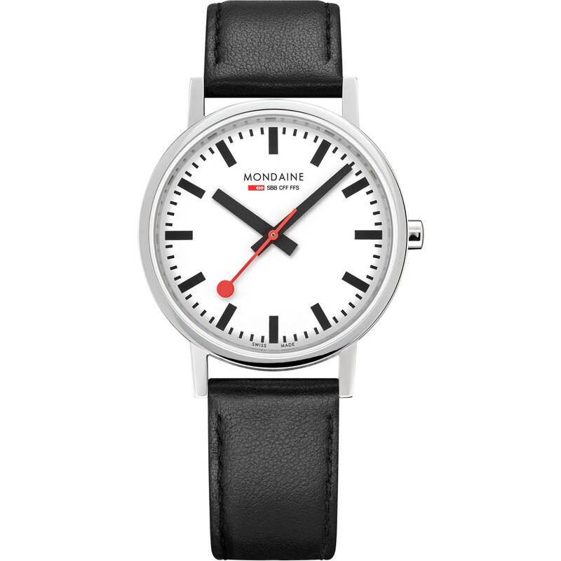 Mondaine Unisex-Uhr Classic Schwarz 36 mm A660.30314.11SBBV