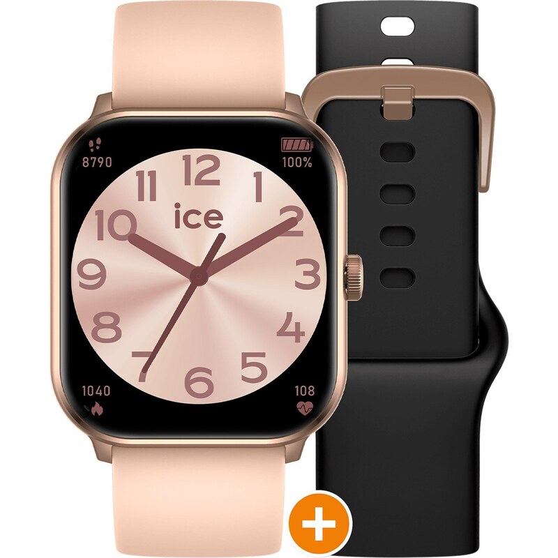 Ice-Watch Smartwatch ICE Smart One Roségoldfarben Rosa/Schwarz 022250