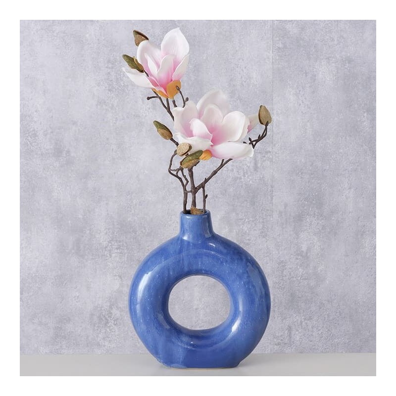 Boltze Vase "Peruya" in Blau - (H)21 cm | onesize