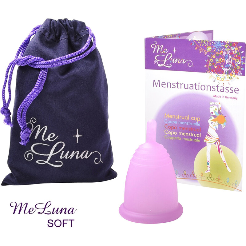 Menstruationstasse Me Luna Soft M mit Stiel rosa (MELU019)