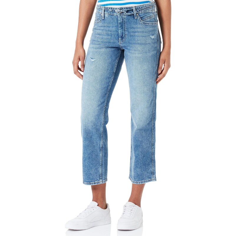 s.Oliver Women's 2127727 Jeans, Karolin Straight Leg, blau 52Z5, 48