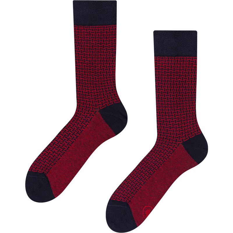 Dedoles Blaue und rote Jacquard-Socken