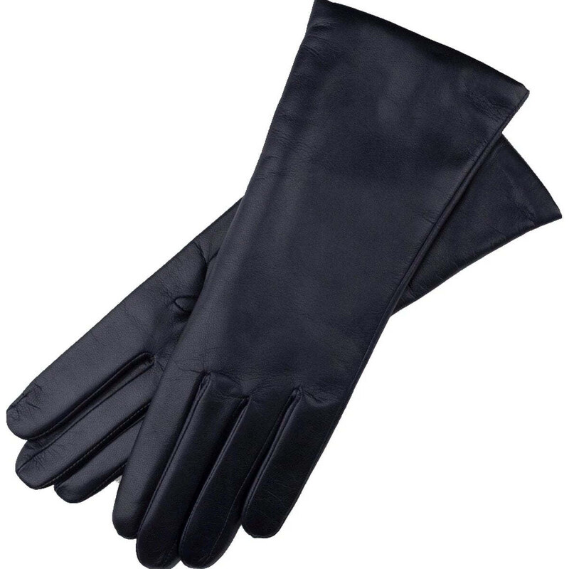1861 Glove manufactory Marsala Navy Blue Leather Gloves