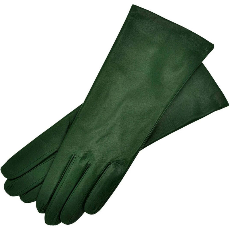 1861 Glove manufactory Marsala Olive Green Leather Gloves