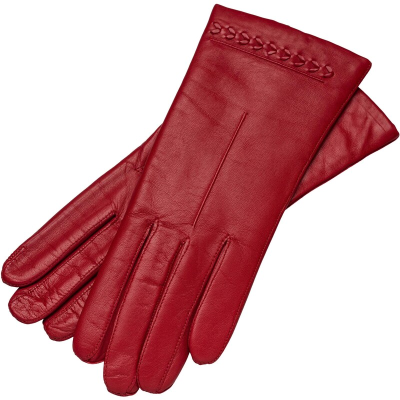 1861 Glove manufactory Ferrara Dark Red Leather Gloves