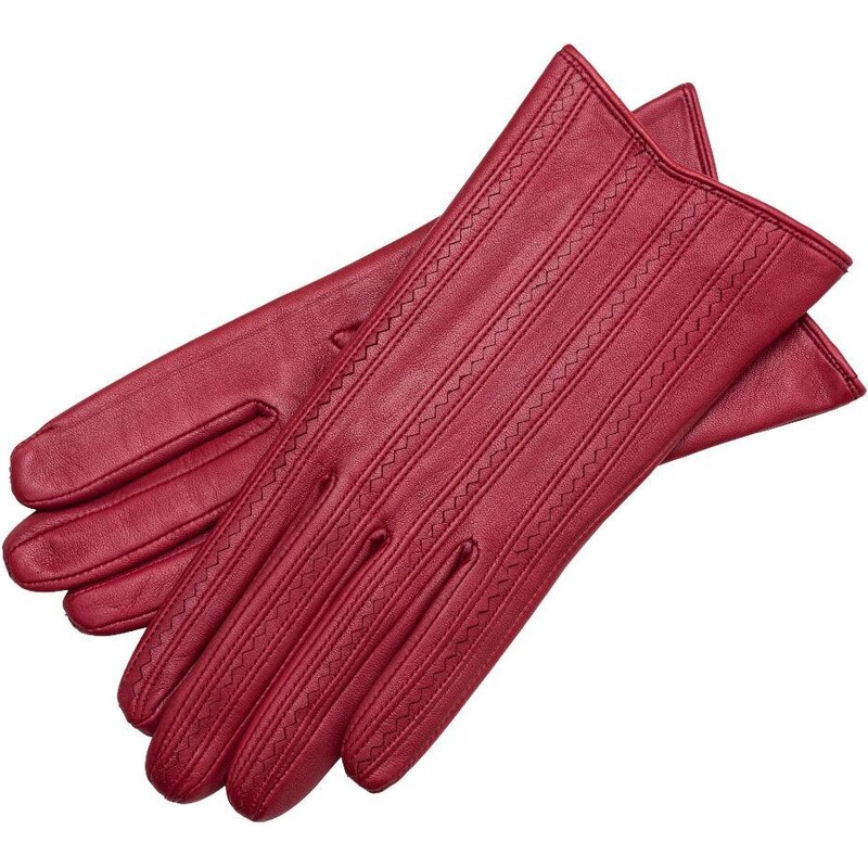 1861 Glove manufactory Pavia Dark Red Leather Gloves