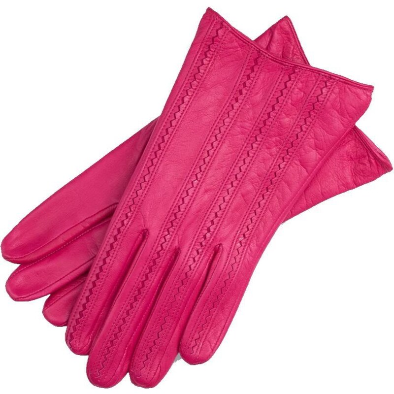 1861 Glove manufactory Pavia Hot Pink Leather Gloves