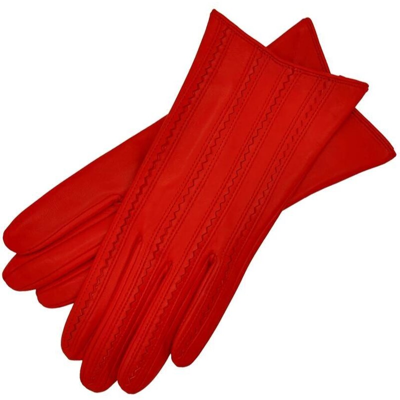 1861 Glove manufactory Pavia Red Leather Gloves