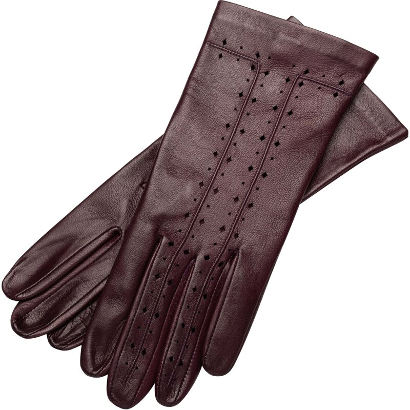 1861 Glove manufactory Ravello Aubergine Leather Gloves
