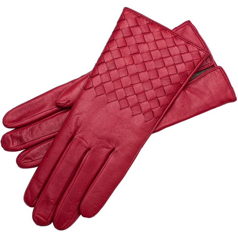 1861 Glove manufactory Trani Dark Red Leather Gloves
