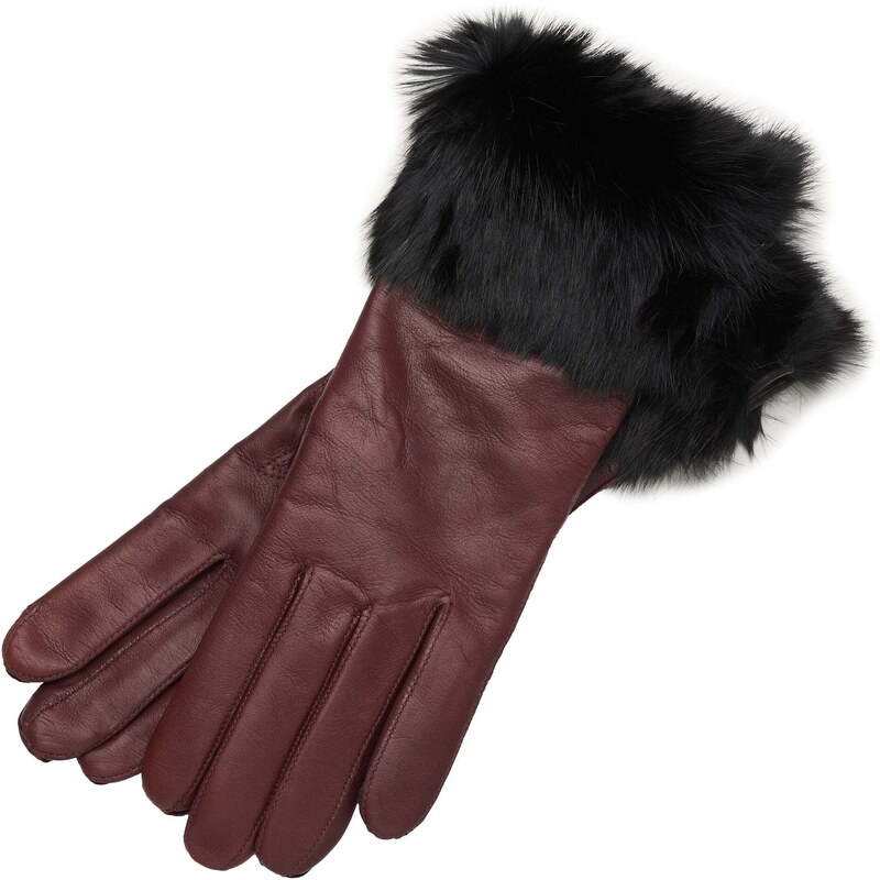 1861 Glove manufactory Venezia Aubergine Leather Gloves