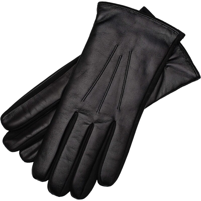 1861 Glove manufactory Sassari Black Leather Gloves