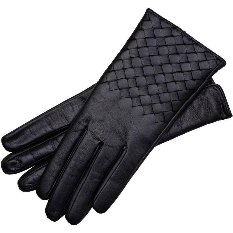 1861 Glove manufactory Trani Black Leather Gloves