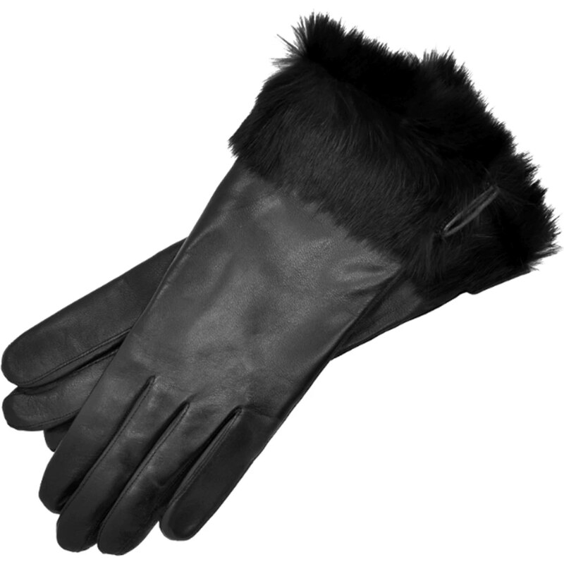 1861 Glove manufactory Venezia Black Leather Gloves