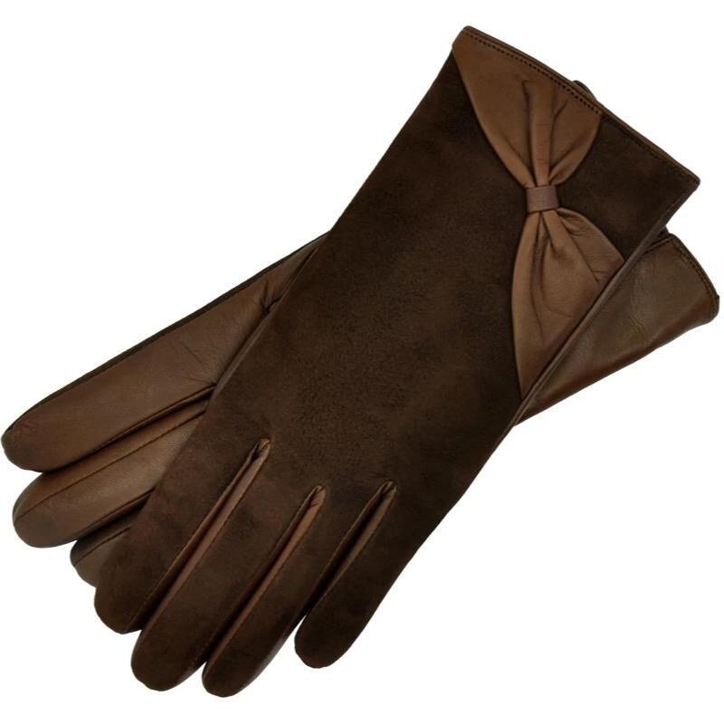 1861 Glove manufactory Vittoria Marrone Leather Gloves