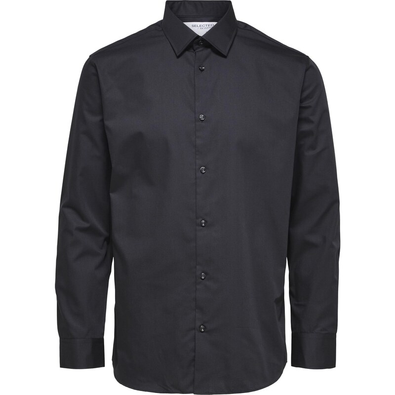 SELECTED HOMME BLACK Herren SLHSLIMETHAN Shirt LS Classic B NOOS Hemd, S