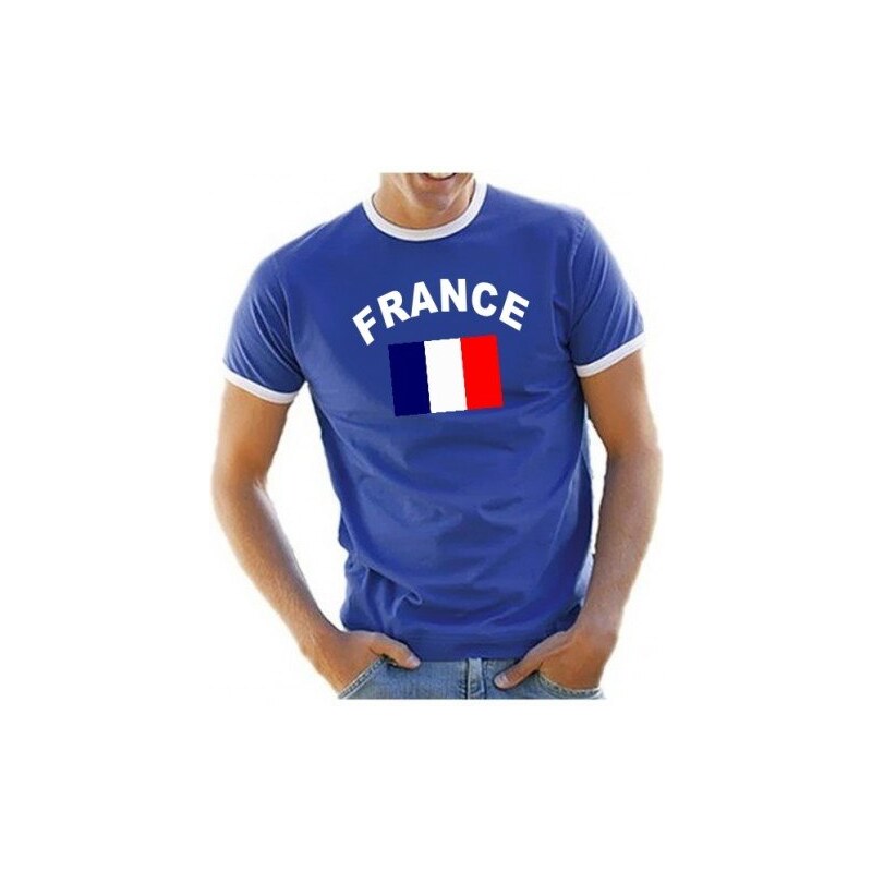 Coole-Fun-T-Shirts Herren T-Shirt Frankreich Ringer