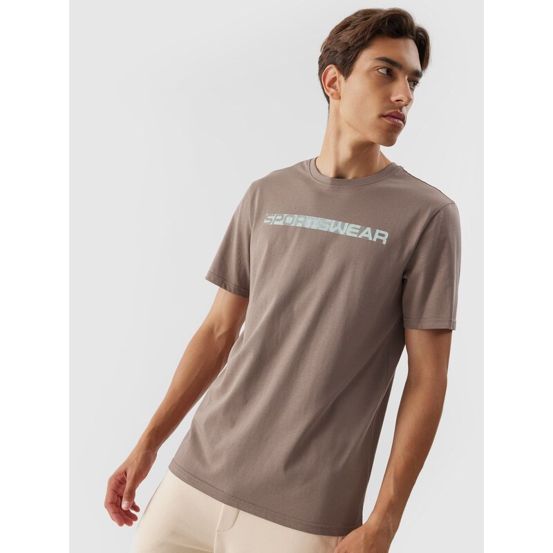 4F Regular Fit T-Shirt mit Print für Herren - braun - M