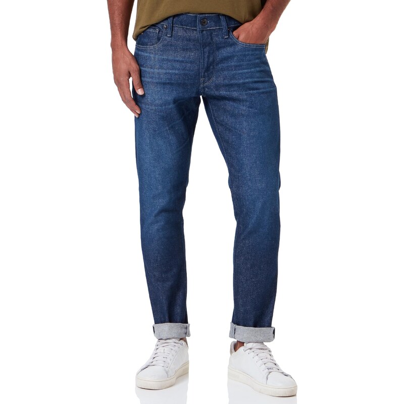G-STAR RAW Herren 3301 Slim Jeans, Blau (worn in blue mine 51001-D503-G110), 38W / 36L