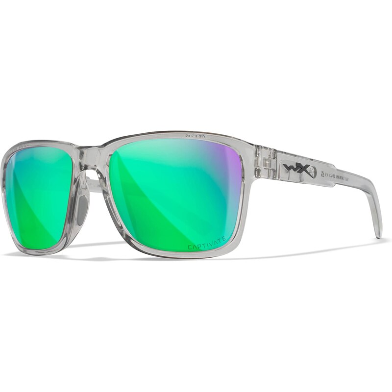 Wiley X │ WX Trek | Sonnenbrille Herren | Grün Spiegel Gläser | Sonnenbrille Herren Polarisiert | 100% UVA/UVB-Schutz | Ideal bei Outdoor-Aktivitäten | Sport Fischen Wandern Skiing