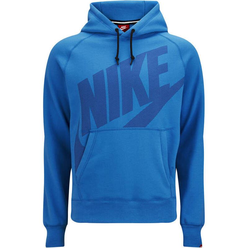 Nike Men's AW77 Logo Fleece Hoody - Light Photo Blue - XL