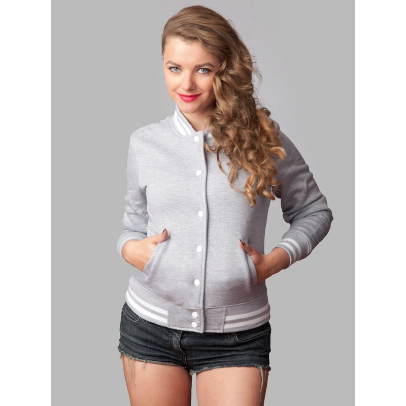 Urban Classics Ladies College Sweatjacket Grey TB216
