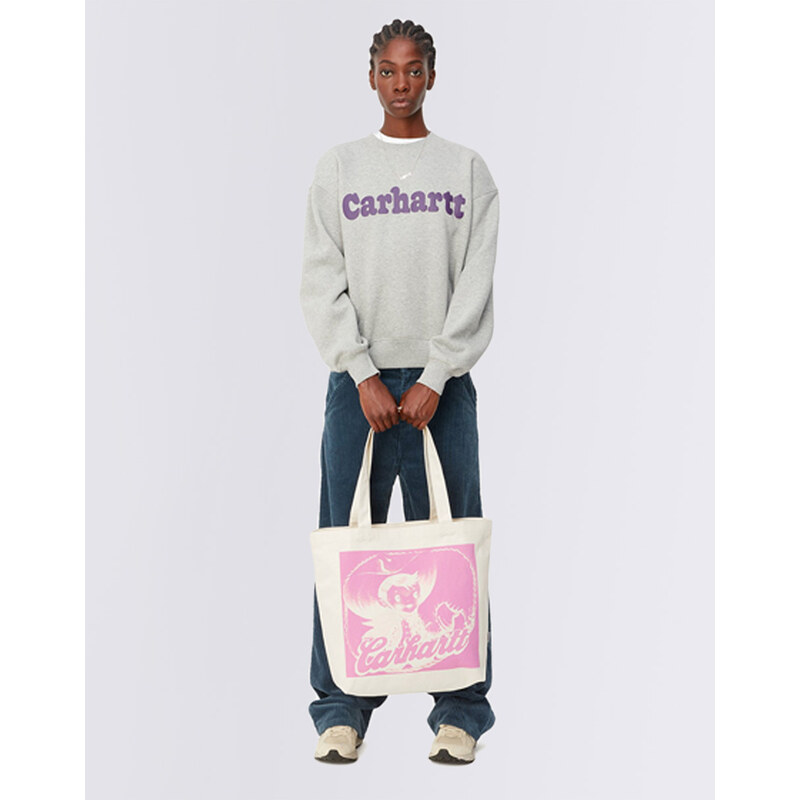 Carhartt WIP Canvas Graphic Tote Buddy Print, Natural