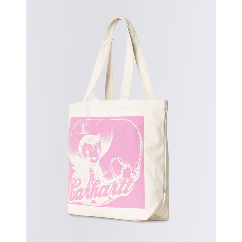 Carhartt WIP Canvas Graphic Tote Buddy Print, Natural
