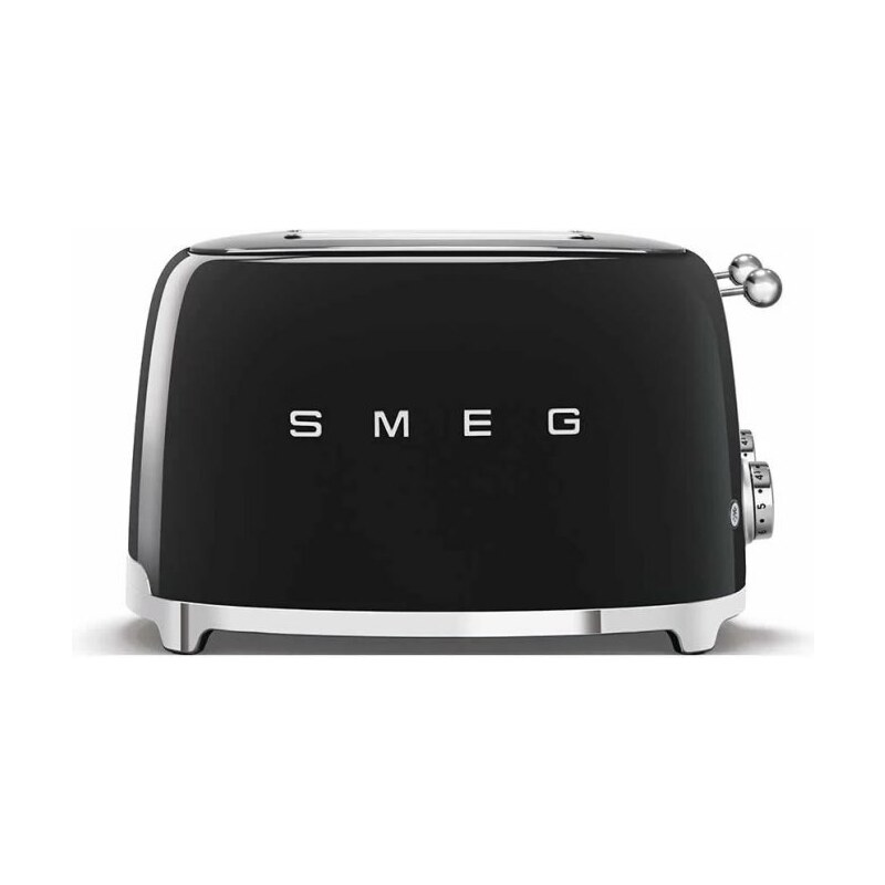 SMEG 50's Retro Style Toaster 4x4, schwarz, TSF03BLEU