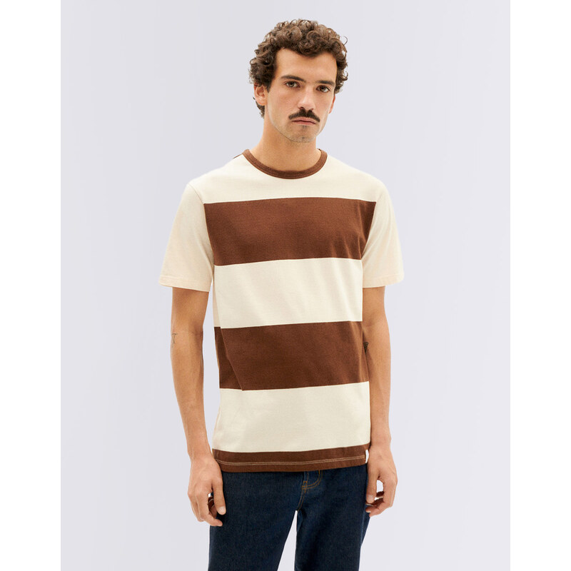 Thinking MU Chocolate Stripes T-Shirt CHOCOLATE