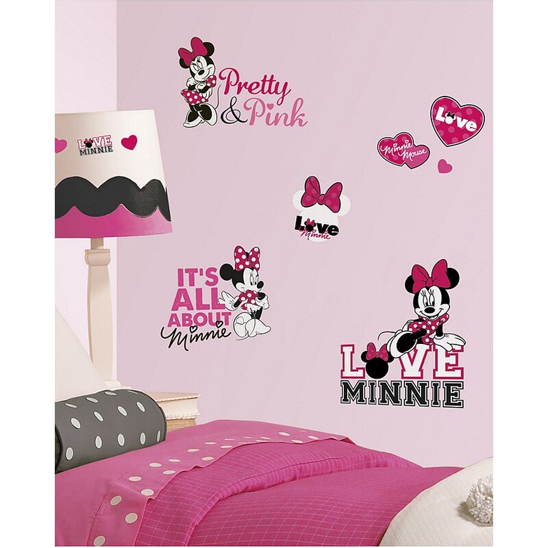 JOY TOY Wandsticker, »Minnie loves pink Wandtattoos«
