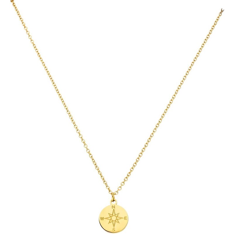 Purelei Damen-Kette Goldfarben Compass Necklace-Compass-Gold