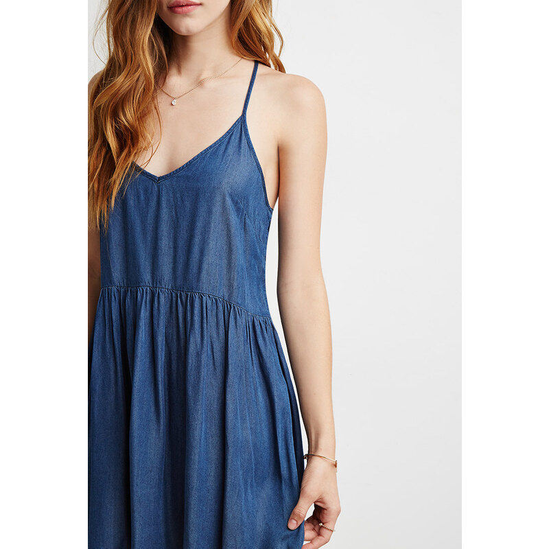 FOREVER21 Babydoll-Kleid aus Chambray