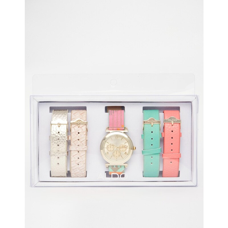 ALDO - Larillan - Uhr mit verschiedenen farbigen Armbändern - Bunt