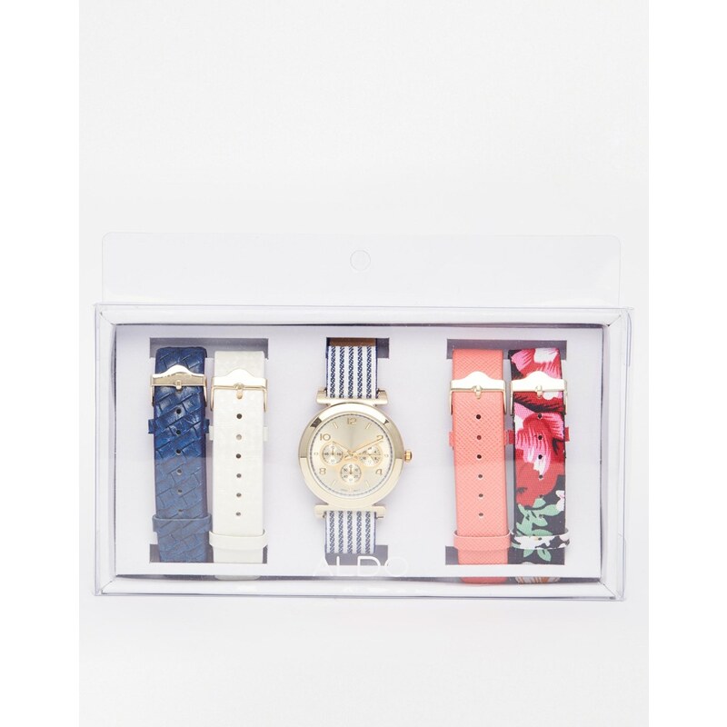 ALDO - Rampart - Gestreifte Uhr mit Armbändern in verschiedenen Designs - Bunt